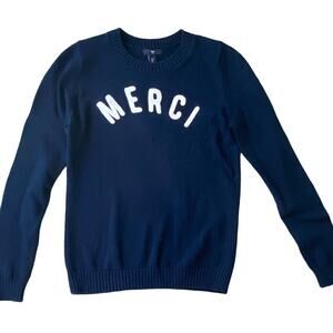 EUC Gap Merci Pullover Crew Neck Sweater Blue Women's Size Small